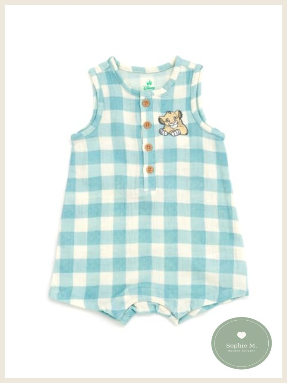 Disney Simba Baby Sleeveless Gauze Romper Newborn 0-24 Months
